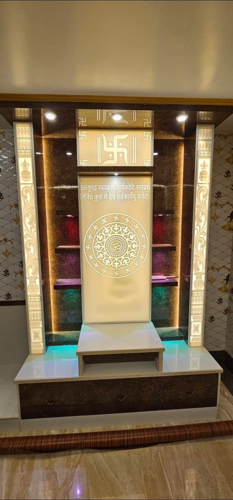 Premium Temple Decoration Design with Traditional Indian Craftsmanship