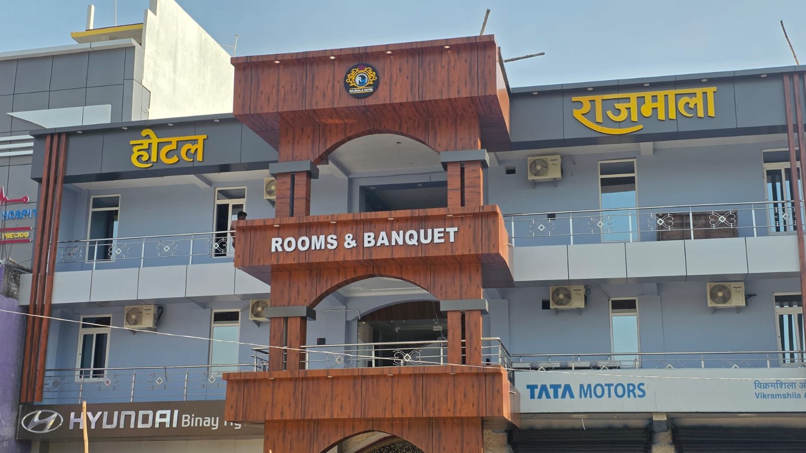Hotel Rajamala Exterior View with Modern Architecture